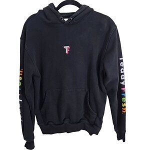Teddy Fresh Rare Black SpellOut Hoodie Size XS